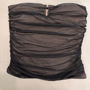 Black Sheer effect Tube Top